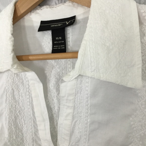 Vintage Lane Bryant Boho Peasant Top SZ 14/16 - Picture 3 of 4